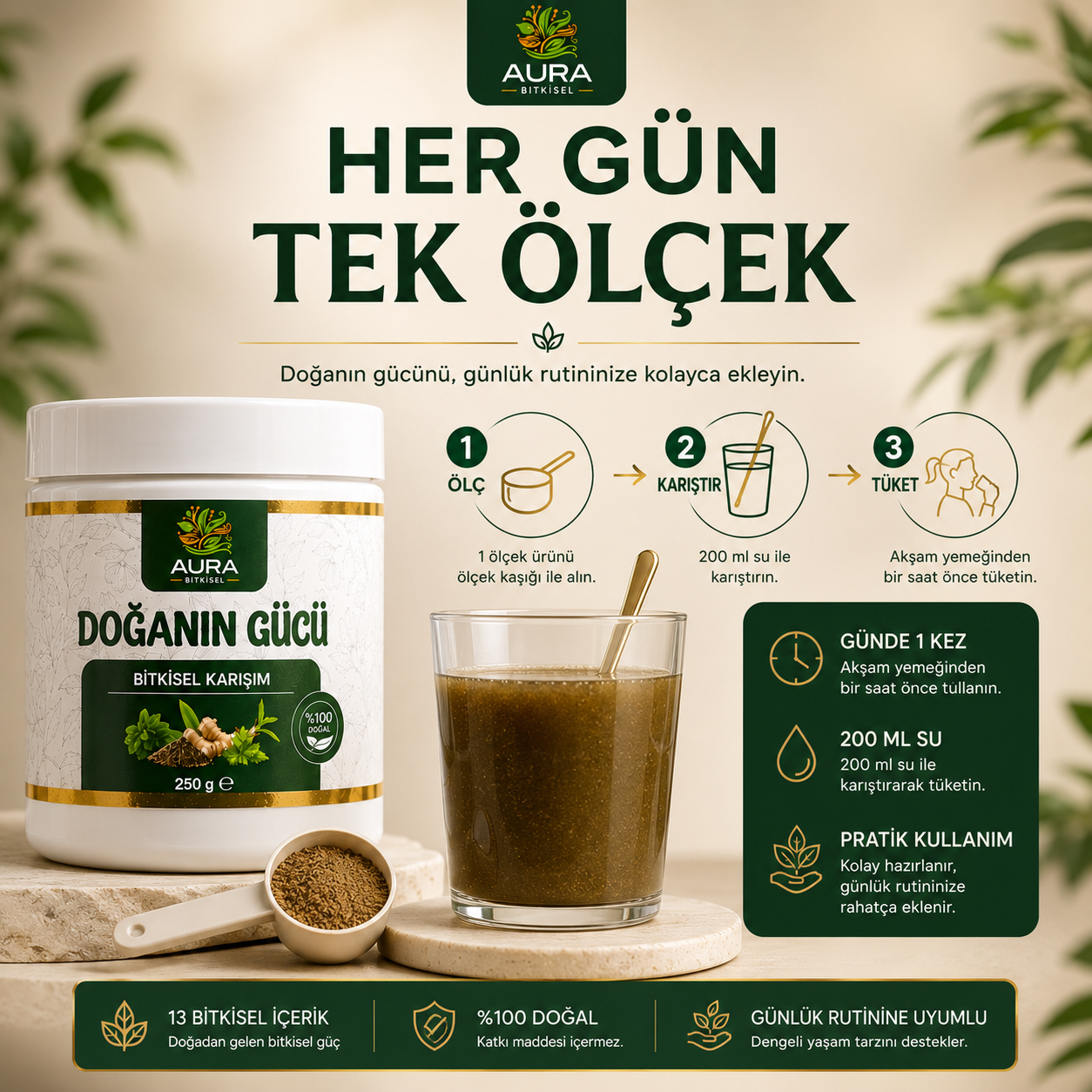 Auras Doğanın Gücü Bitkisel Karışım – 250 g