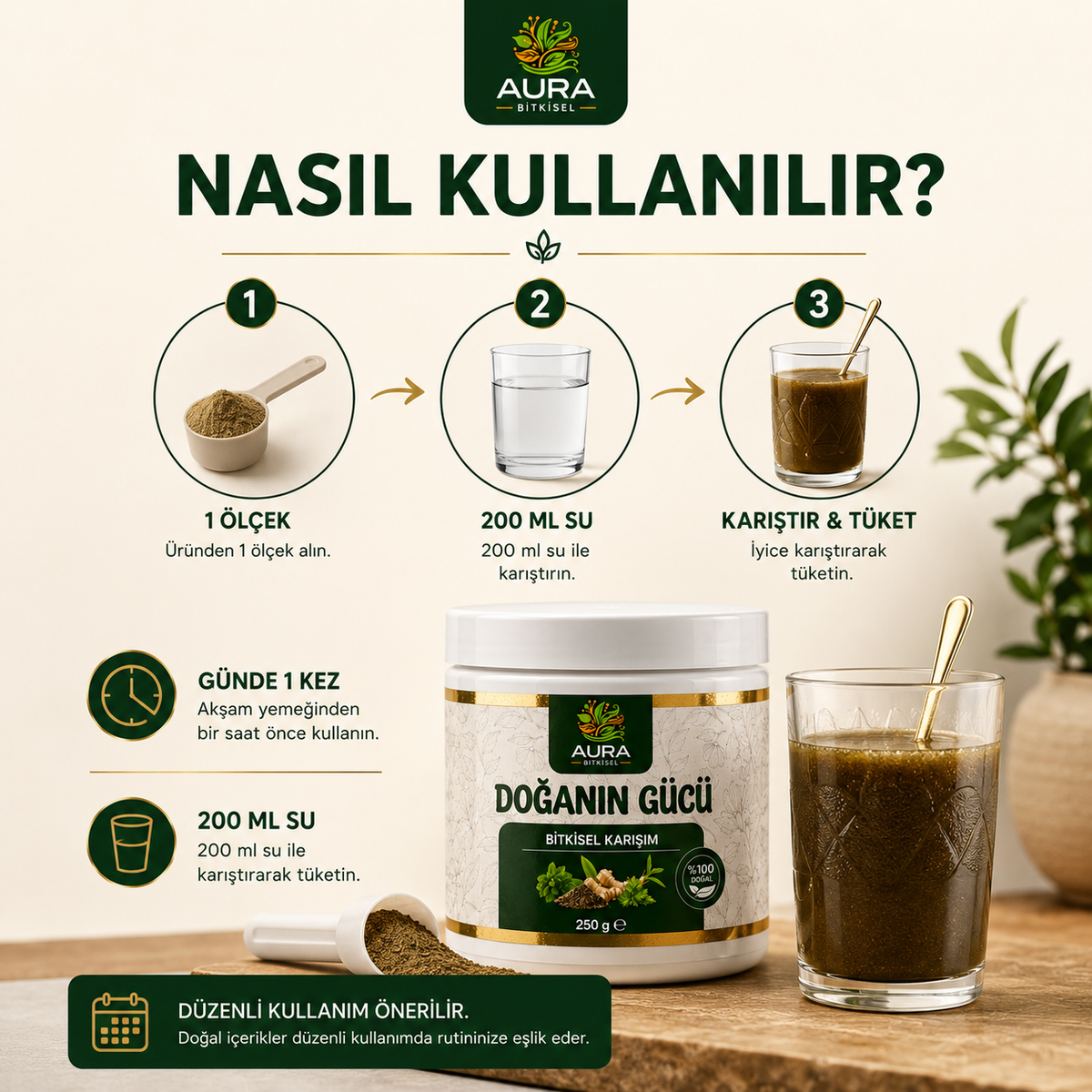 Auras Doğanın Gücü Bitkisel Karışım – 250 g