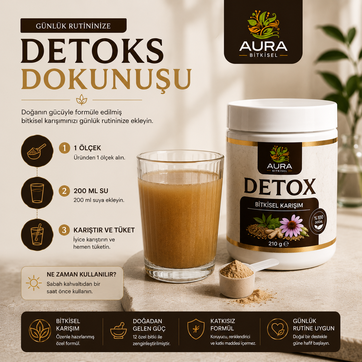 Auras Detox Bitkisel Karışım – 210 g