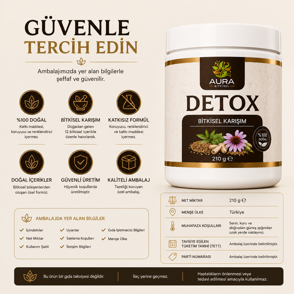 Auras Detox Bitkisel Karışım – 210 g
