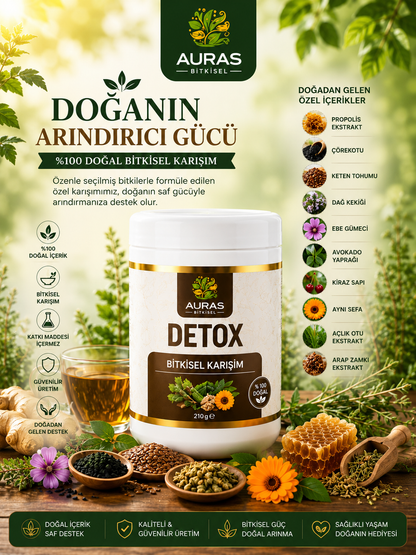 Detox Bitkisel Karışım 210 G – Auras Bitkisel Doğal Karışım