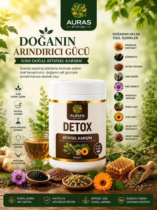Detox Bitkisel Karışım 210 G – Auras Bitkisel Doğal Karışım