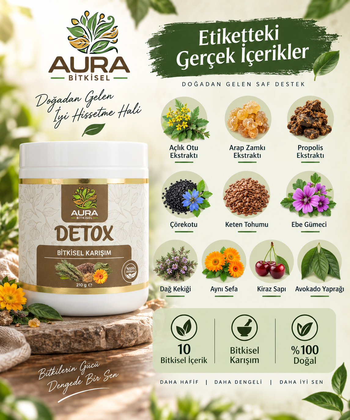 Auras Detox Bitkisel Karışım – 210 g